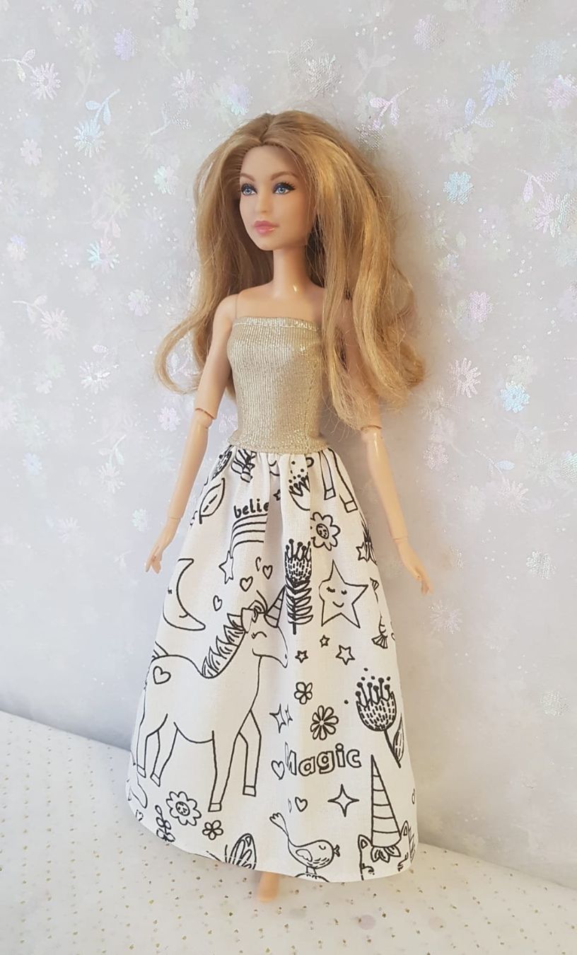 Bambole: Barbie Kleid zum anmalen – Nuovo (secondo la descrizione) da Lachen SZ venduto da Sakura4hime 2