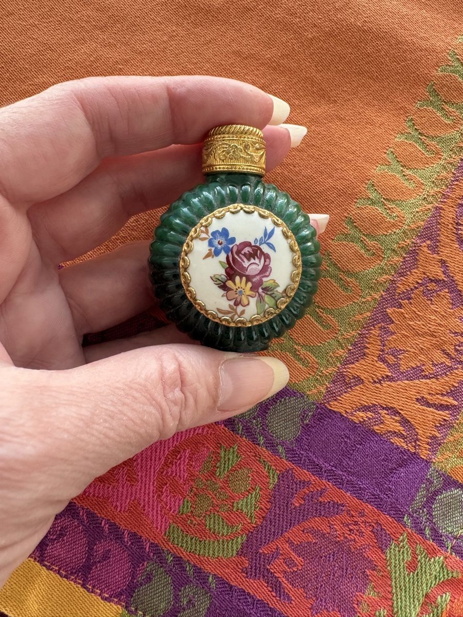 Flacons: perfume bottle, vintage,  malachite glass – Gebraucht aus Lausanne von oyu_hgg5 4