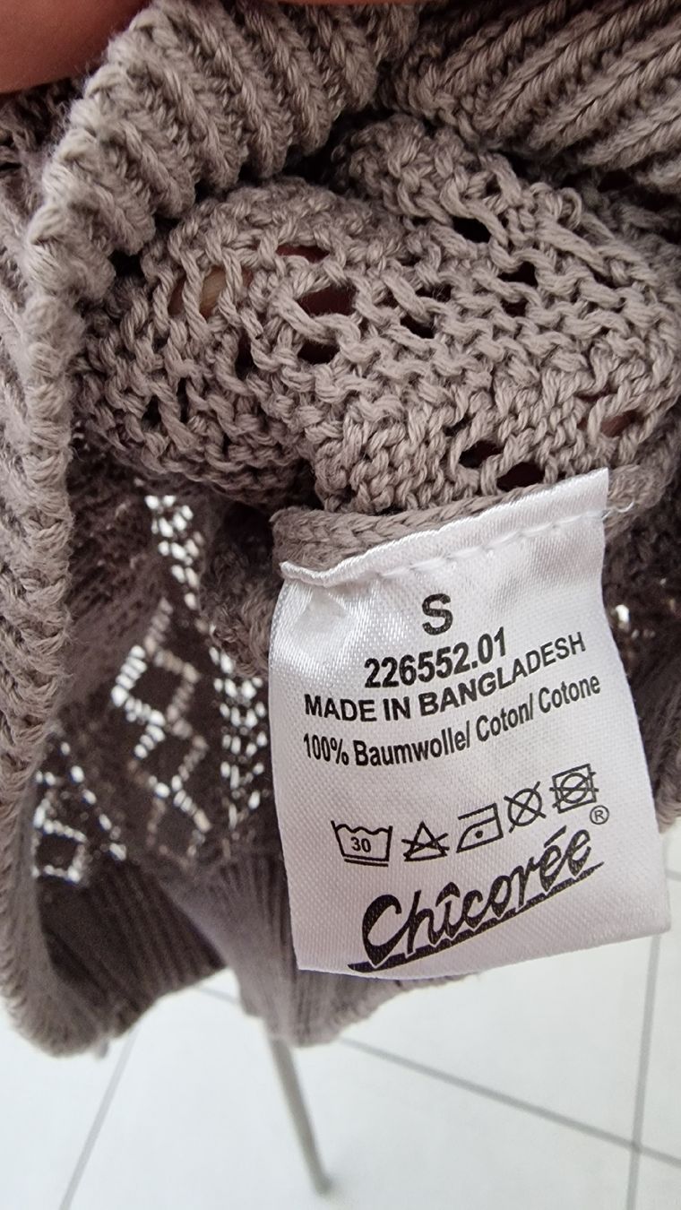 Top: Kurzarm-Strickpullover von Chicorée, Gr. S (100% Baumwolle) – Nuovo (secondo la descrizione) da Zofingen venduto da stm_dl82 1