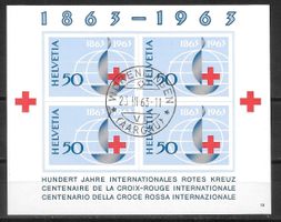W40 Rotkreuz-Block gestempelt Würenlingen 23.3.1963