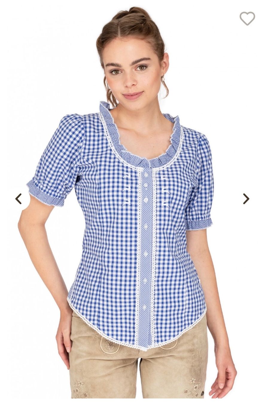 Blusen: OS Trachten Bluse blau – Neu und originalverpackt aus Köniz von daniela175
