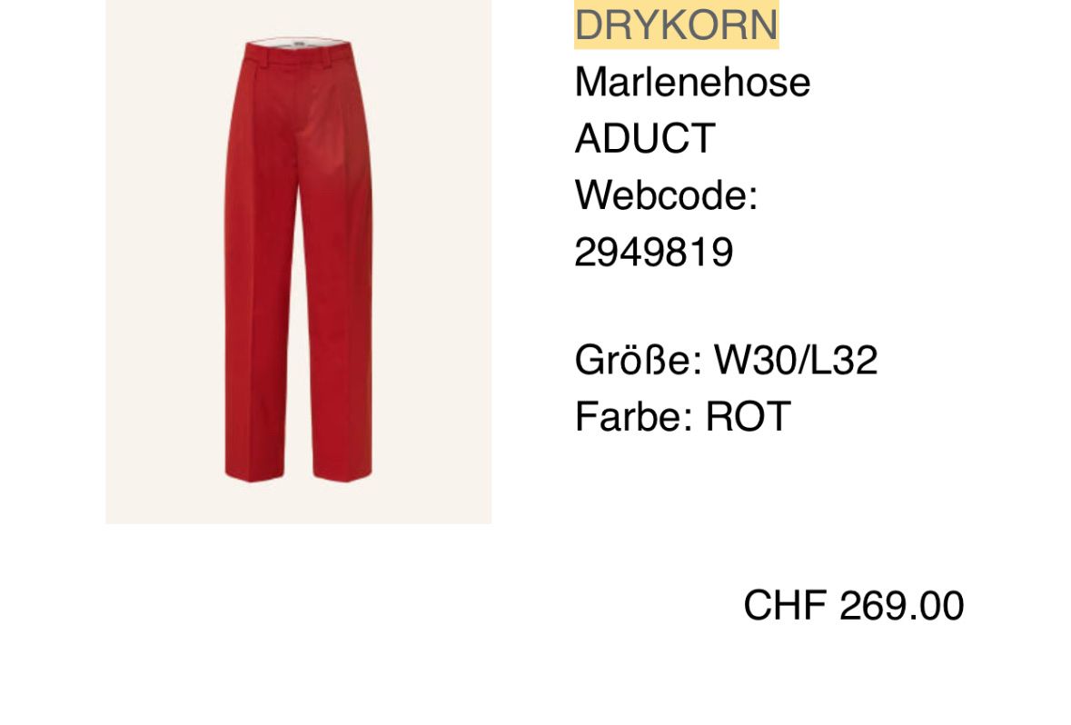 Drykorn Ensembles & Tailleurs: Anzug Drykorn Rot – D'occasion à Winterthur par mafa0001 2