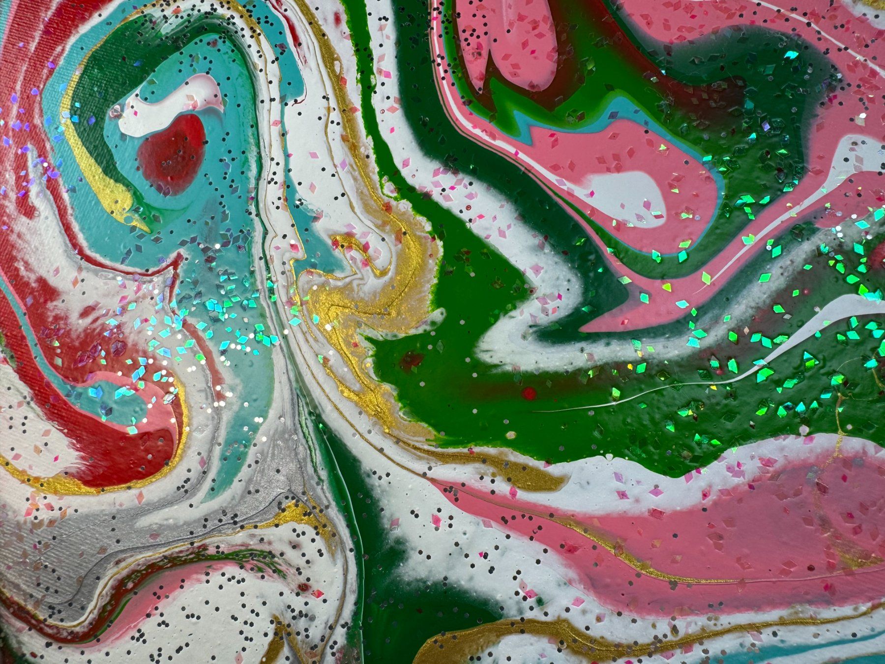 Dipinti: Acryl-Flüssigmalerei, Herzform – Usato da Schlieren venduto da MayaSheng1983 1