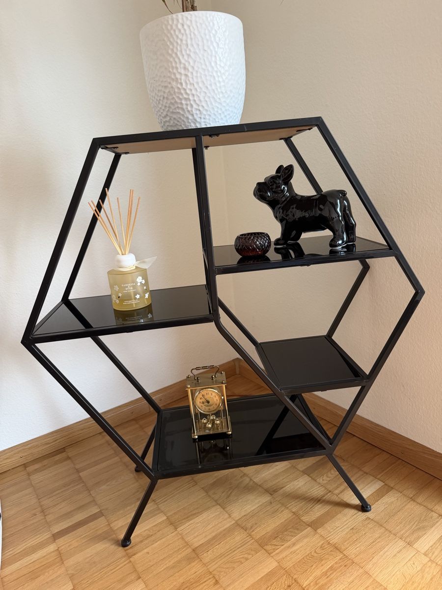 Scaffali: Regal schwarz Metall Glass  – Usato da Oberwil BL venduto da Hariva 1