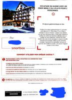 Bon Smartbox -Escapade en Suisse dîner 3/4 plats pour 2 pers