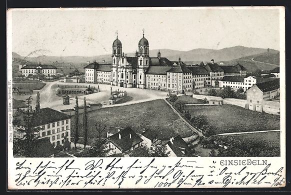 Ansichtskarten: AK Einsiedeln, Ortsansicht, 1903 – Gebraucht aus Berlin von bartko-reher