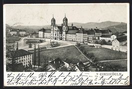 AK Einsiedeln, Ortsansicht, 1903