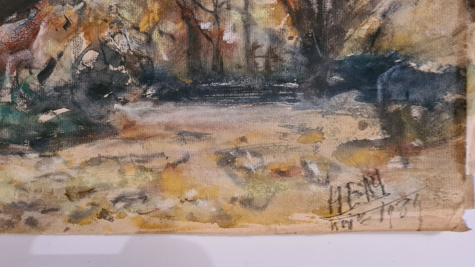 Dipinti: Herbert Meyer 1882-1960 Orig. Aqu. Paris – Usato da Emmenbrücke venduto da Kunstankaufverkauf9 1