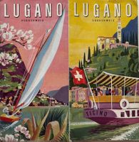 Lugano, wunderschöner Tourismus Prospekt