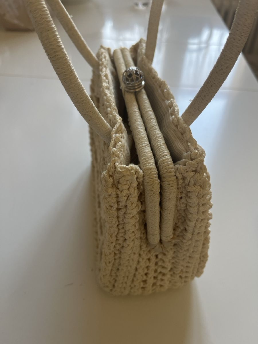 Borse da donna: Vintage Weiße Makramee-Handtasche – Usato da Riva San Vitale venduto da V.IP 2