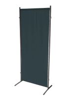 Sichtschutz Trennwand 80x190cm, Metall Textilbezug anthrazit
