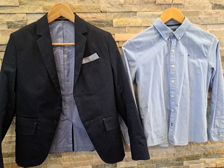 Hugo Boss Sakko Blazer Hilfiger Hemd 152 Fest
