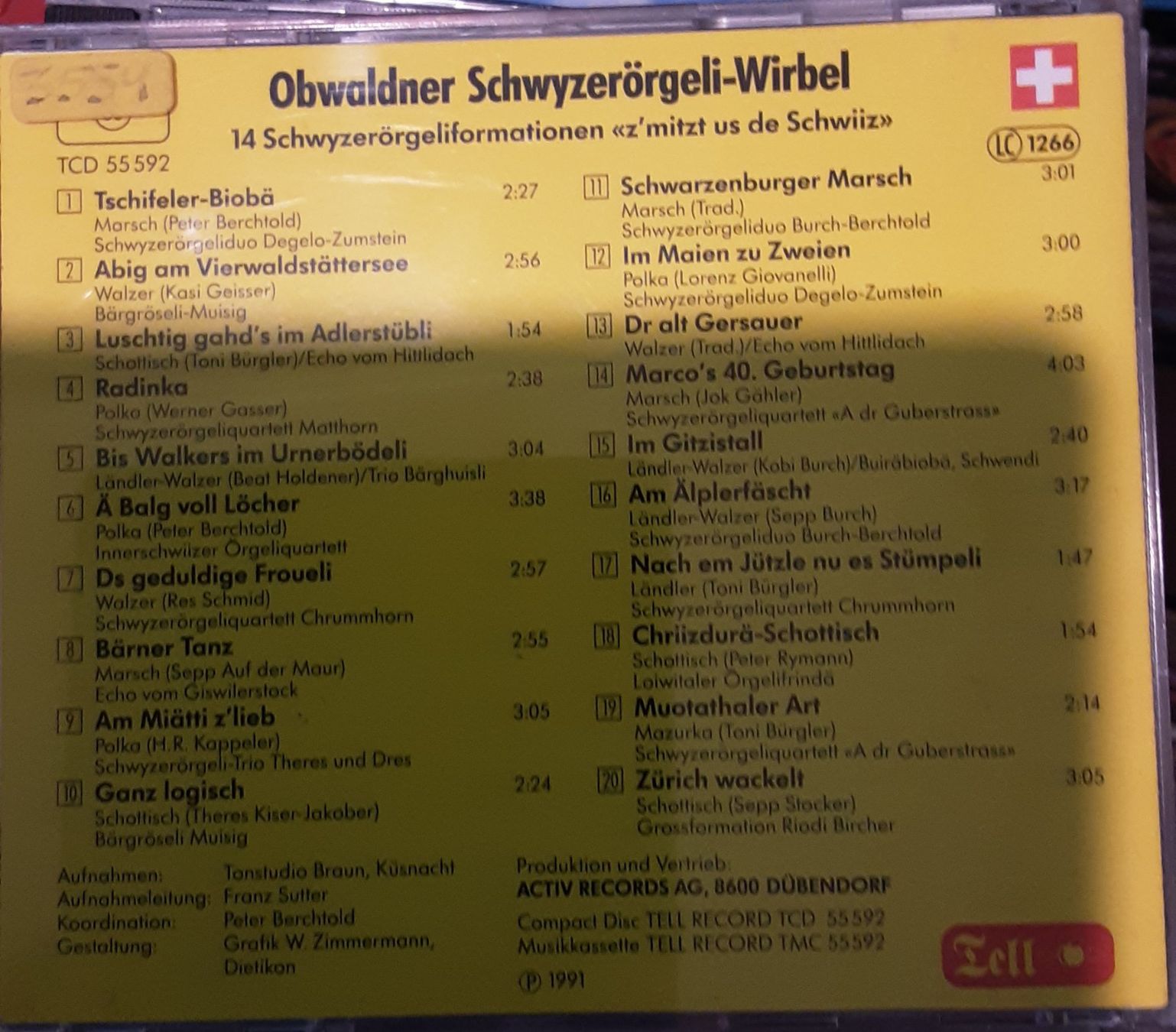 CDs: CD Obwaldner Schwyzerörgeli-Wirbel 20 Örgeli-Hits gebraucht – Gebraucht aus Bremgarten AG von musiccollector 1