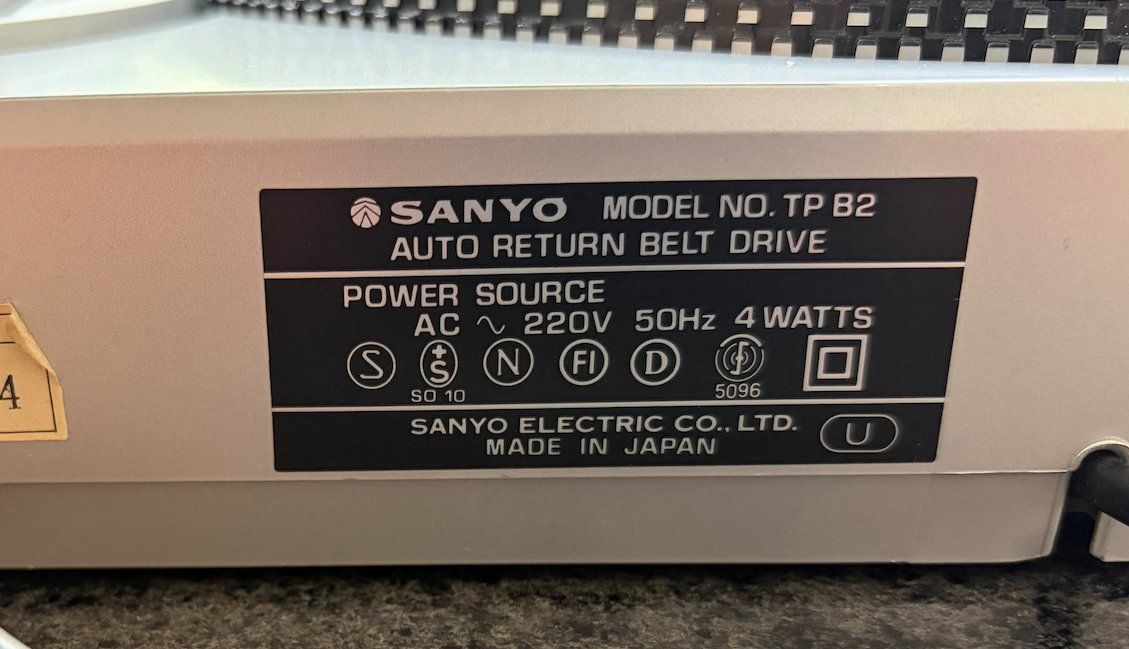 Sanyo Giradischi: Platine SANYO TP B2 – Usato da Châtillon JU venduto da laoo 7