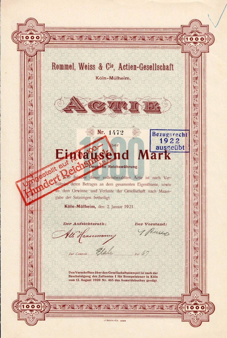 Documenti: Rommel, Weiss & Cie AG – Usato da Ittigen venduto da hiwepa