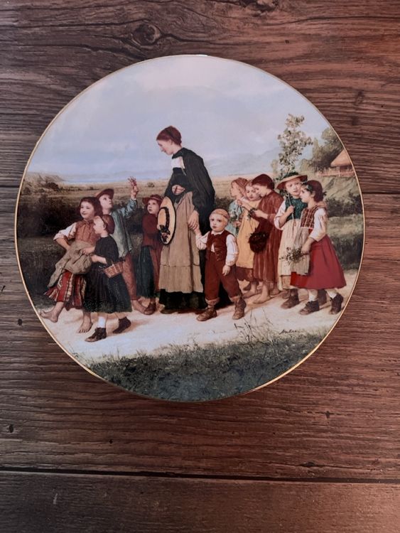 Sammelteller von Albert Anker „schulspaziergang“ | Kaufen auf Ricardo