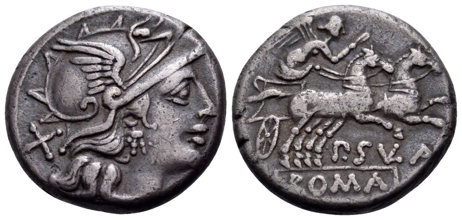 Tutti le monete: PUB. SULLA silver denarius (151 BC) – Usato da La Sarraz venduto da classicworldcoins