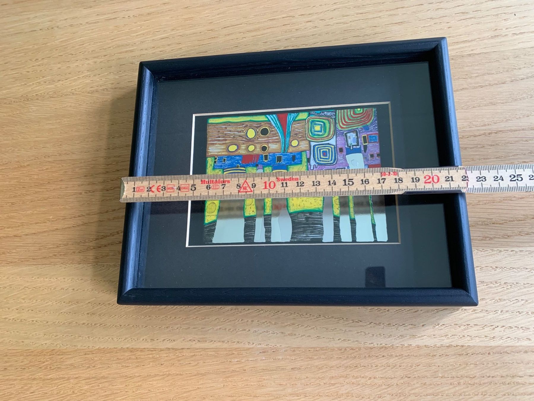 Foto & Immagini: Hundertwasser-Bild mit schwarzem Holzrahmen – Nuovo (secondo la descrizione) da Galgenen venduto da Waldliesel 2