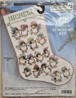 Kreuzstich Set Design Works Pinguin Strumpf Neu