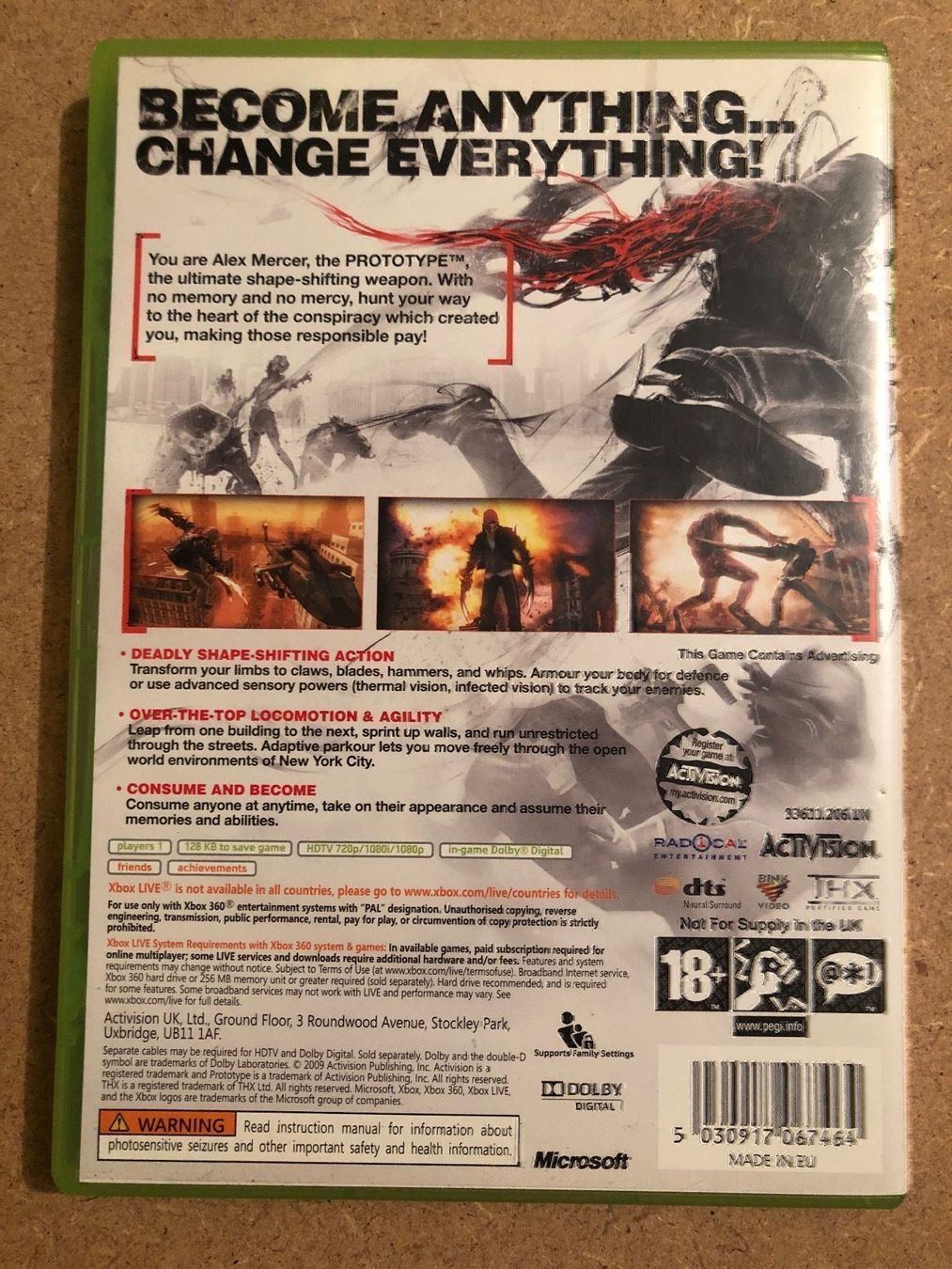 Giochi: Prototype für Xbox 360 – Usato da Kestenholz venduto da Mad18 1