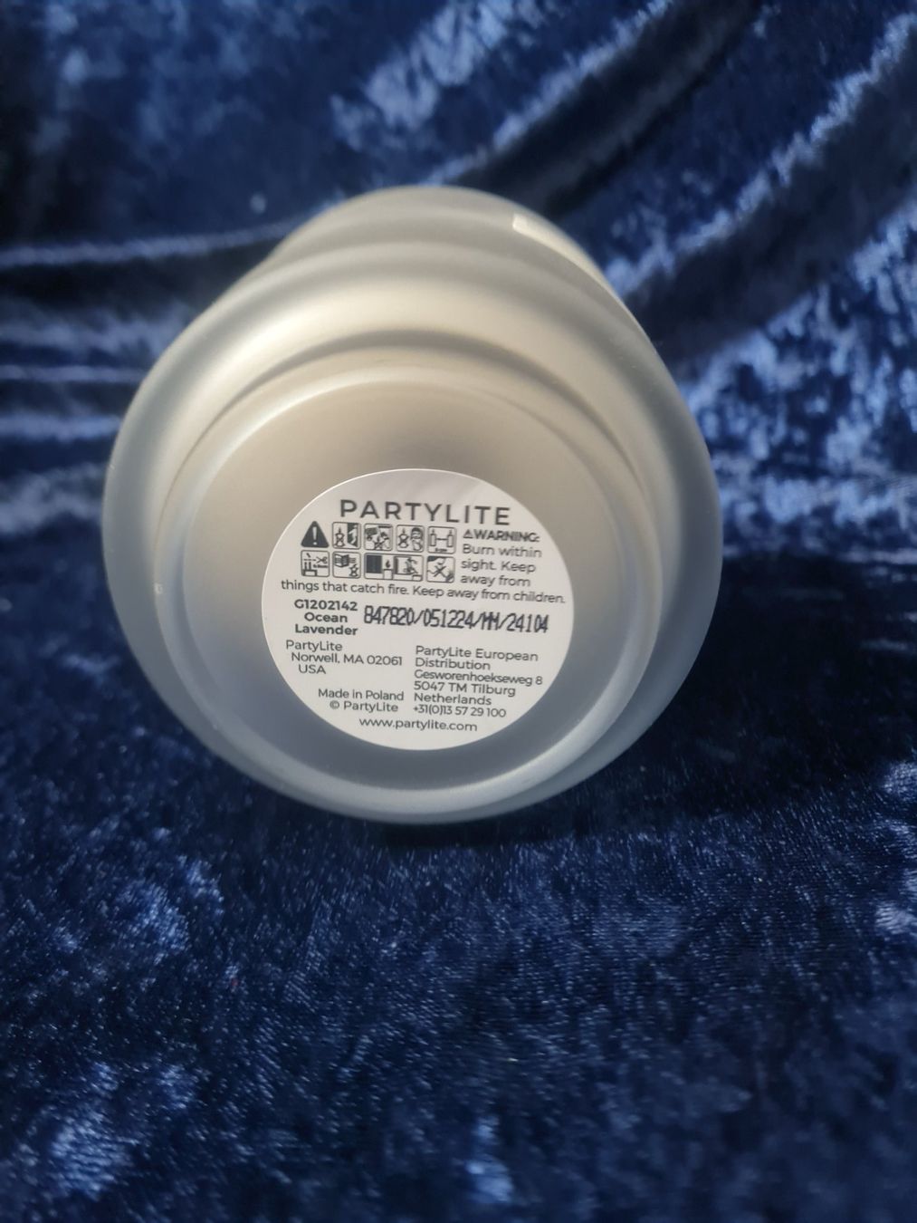 Partylite Candele: PartyLite - Duftwachsglas Ocean Lavender, Refillable – Nuovo e nell'imballaggio originale da Othmarsingen venduto da Kleibai 1