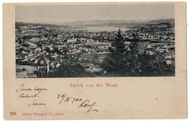 Zürich von der Waid, gelaufen 1900