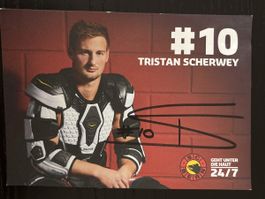 Autogrammkarte Tristan Scherwey SC Bern Saison 2016/2017