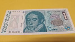 🇦🇷 Argentinien 1 Austral Banknote, Selten, Top NEU