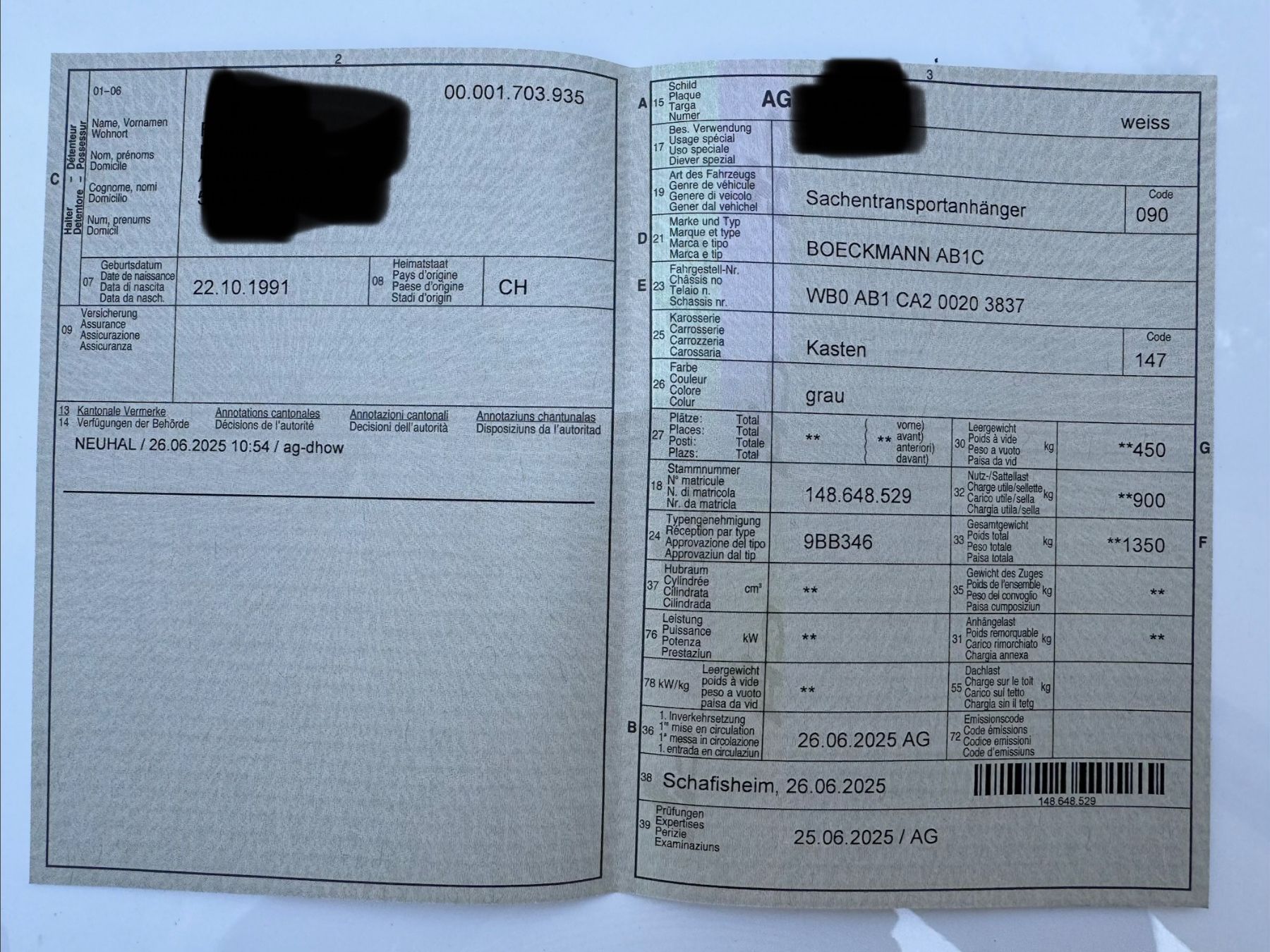 Böckmann Anhänger: Böckmann Kofferanhänger – Neu (gemäss Beschreibung) aus Seengen von Domro 7