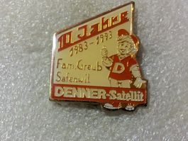 Ansteckpin 100: 10 Jahre Denner Satellit