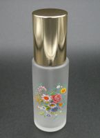 Parfümzerstäuber geeistes Glas mit Blumenmotiv, 13 cm