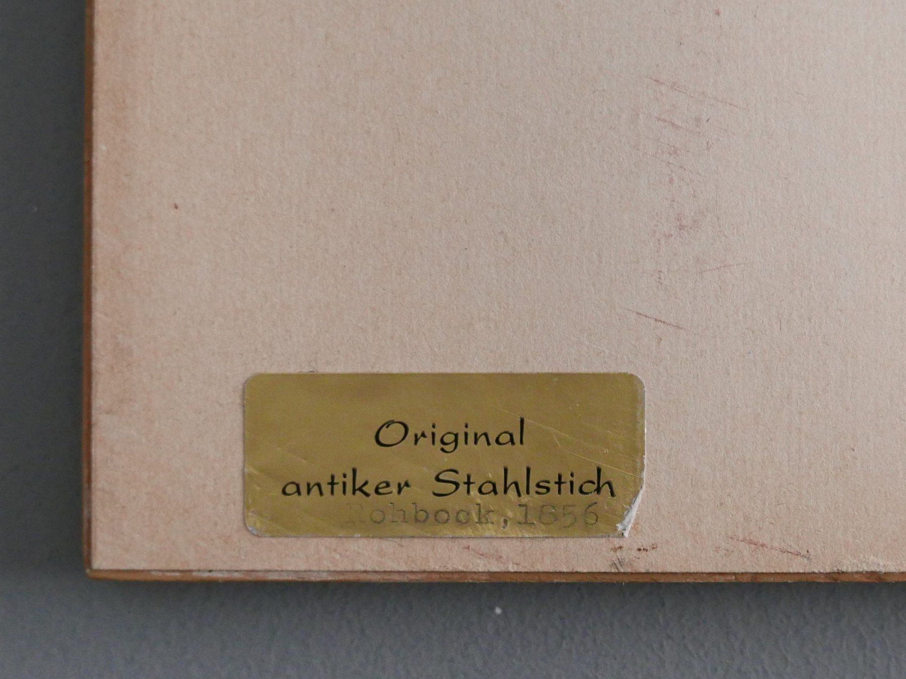 Incisioni: ANTIKER STAHLSTICH ROHBOCK 1856 ARBON – Usato da Balgach venduto da Zwischenraum 8