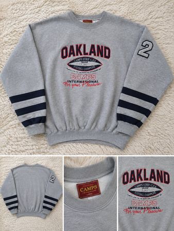 CAMPS Sweat Vintage Oakland 1992 Gris Taille L