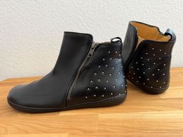 Barfuss-Stiefeletten Zaqq, QLARE Black Leder, Gr.41 NEU !