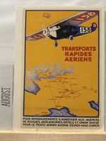 AK Plakat Werbung Transport Flugzeug