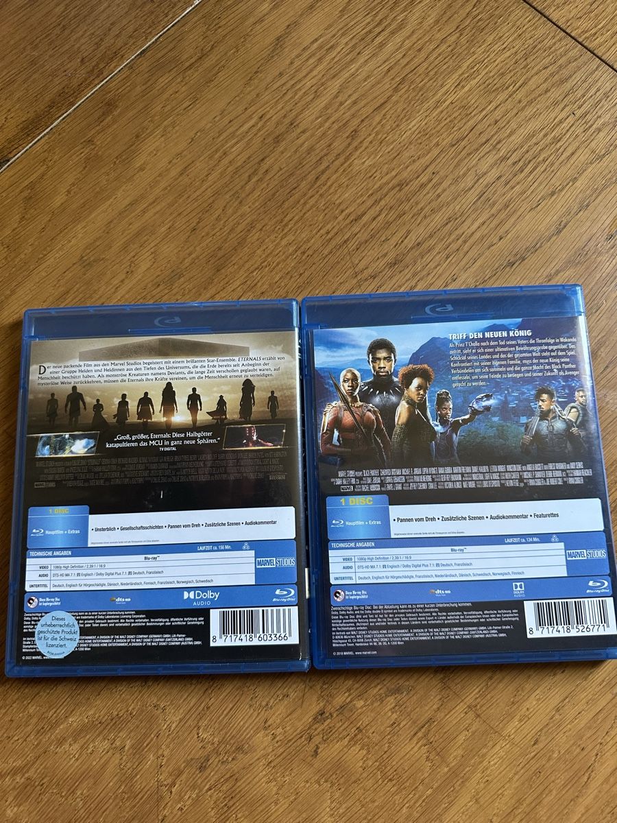 Tutti i DVDs: Eternals, black Panther Bluray – Usato da Benken ZH venduto da Audi-erich 1