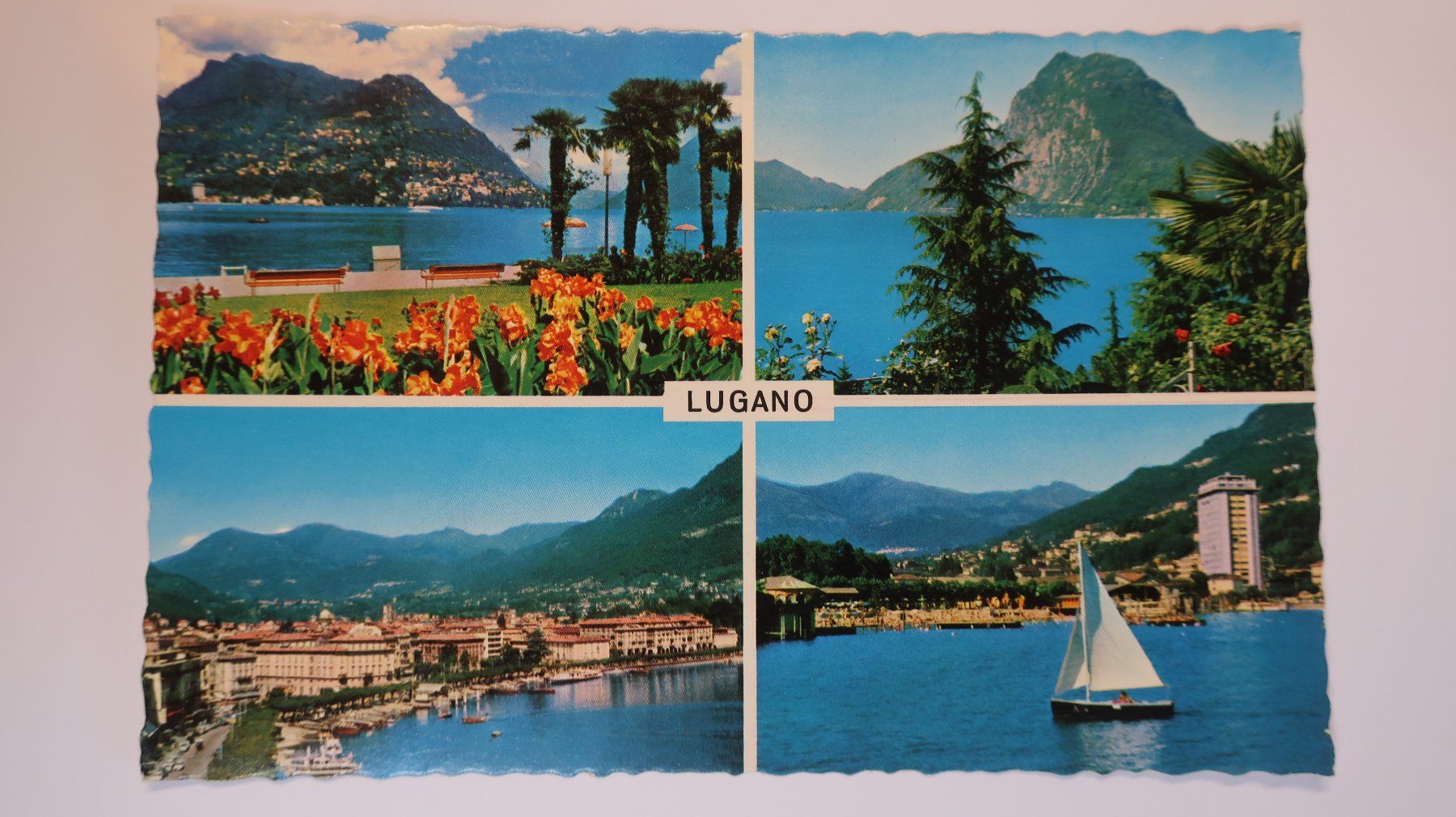 Cartes postales: Saluti da Lugano Multivues – D'occasion à Cormoret par Pascalll2001 1