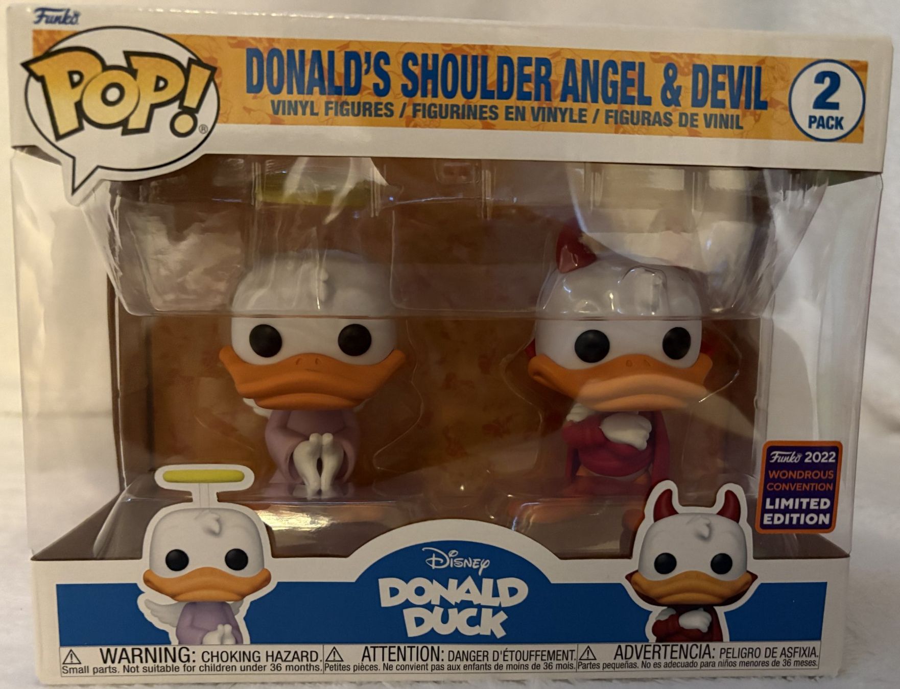 Funko Statuette: Funko Pop Disney - 2er - Donald's Shoulder Angel & Devil – Nuovo e nell'imballaggio originale da Meisterschwanden venduto da McSchein
