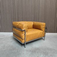 Cassina LC3 Fauteuil in Camel Leder