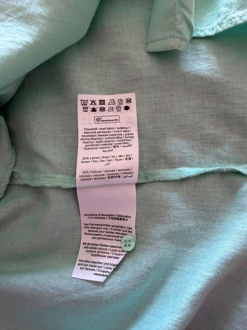 Camicette: Marke Olsen mint grün Leinen Bluse Grösse 46 – Usato da Nussbaumen AG venduto da brigitebardot 2