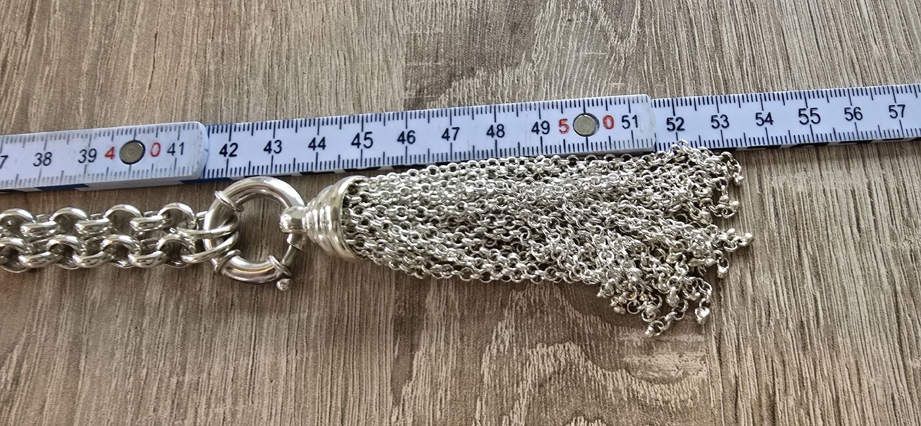 Catenine: Wunderschöne Statement Kette mit Quaste, echt Silber, lang – Nuovo (secondo la descrizione) da Richterswil venduto da Ivypearl 1