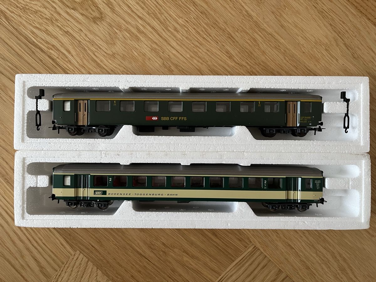 Hag Modellini di ferrovie: 2 Stk EW 1 BT/SBB Hag OVP – Usato da Basel venduto da Re620_11627