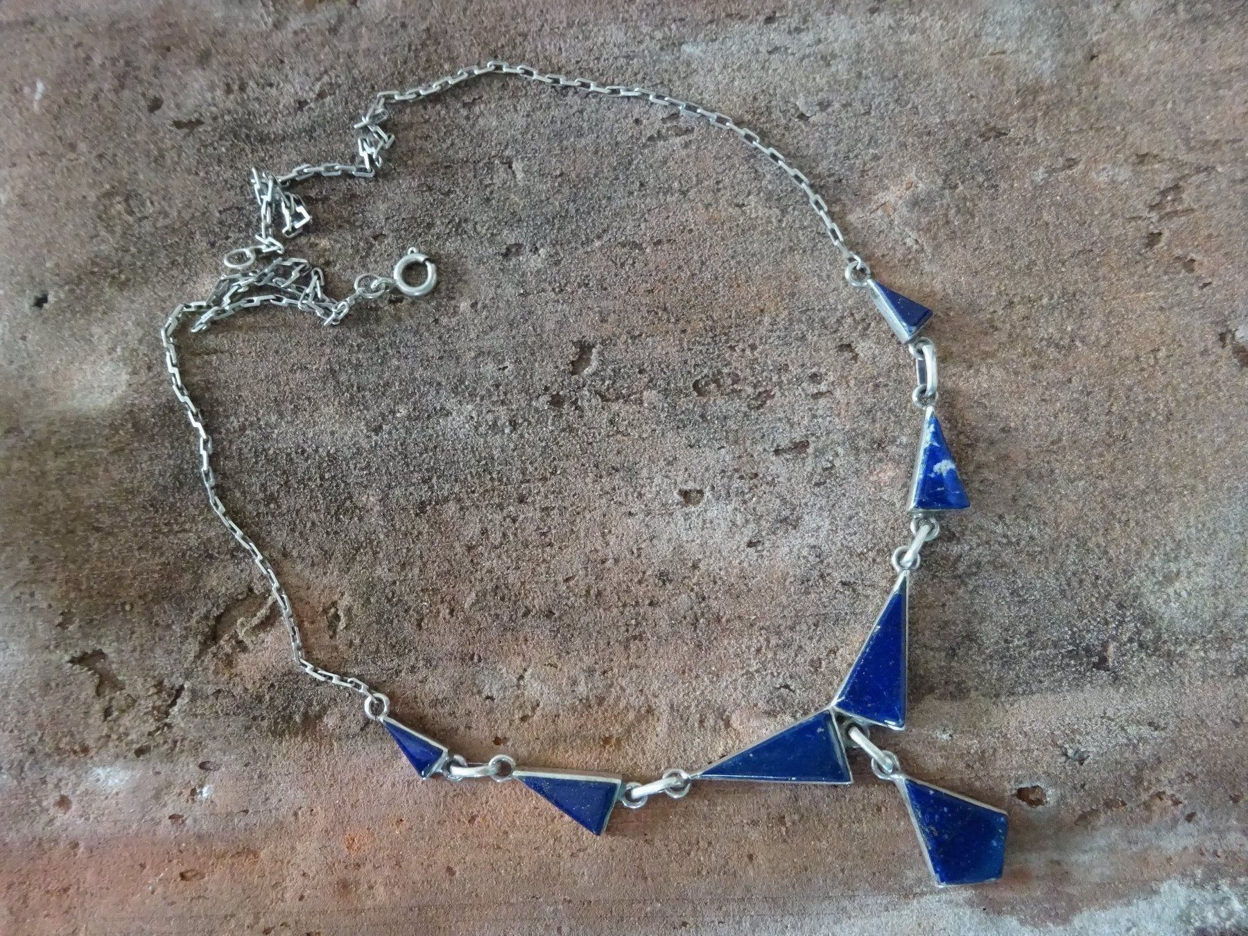 Catenine: Kette Lapislazuli / 970 Silber – Usato da Esslingen venduto da FetteSchnecke