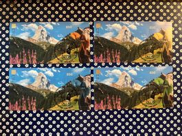 4 FDC + 4 Blöcke ET - Crypto Stamp CHLI - CH-LI
