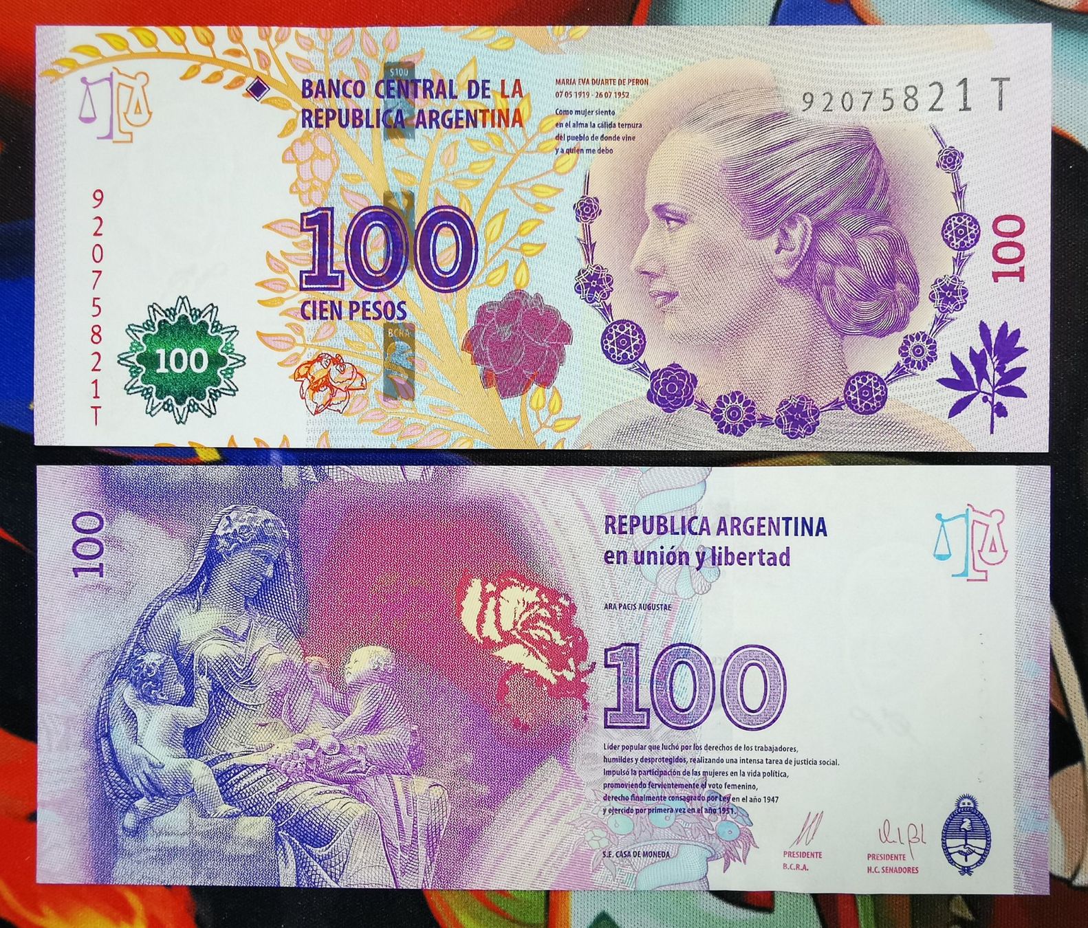 Banconote: Argentine 100 Pesos Eva Perón UNC _2 – Nuovo (secondo la descrizione) da Cousset venduto da Patricio77