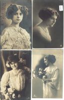 4 AK - Damen Frauen Portrait - Femme