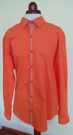 Herrenhemd Carlo Bellini, Grösse XL 43-44, 100% Baumwolle