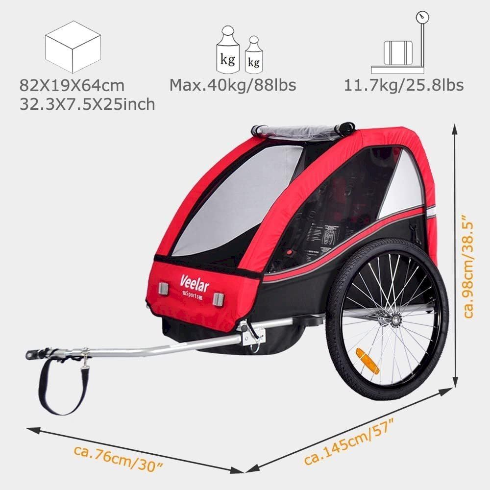 Veloanhänger: TIGGO VS Kinderanhänger Rot / Schwarz – Neu und originalverpackt aus Bottighofen von zaap 3