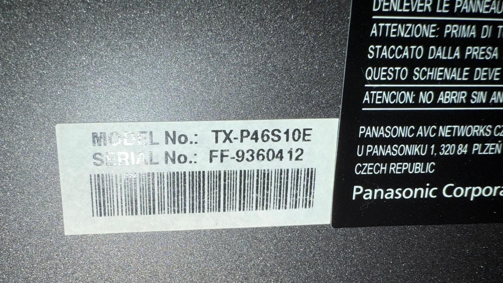Panasonic Televisori: TV Panasonic Plasma TX-P46S10E – Usato da Couvet venduto da xen_8fvc 4