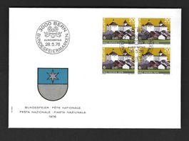 FDC Pro Patria Viererblock 1976